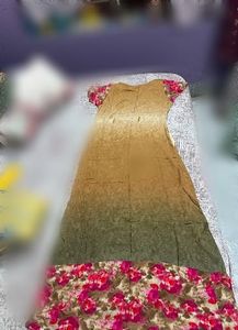 Floral Print Green &amp; Beige Kurta