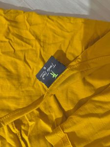 Mustard Yellow Long Sleeve Crop Top