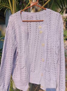 preety lavender cardigan