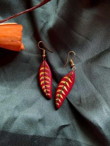 Handmade Leaf Design Earrings