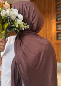 Elegant brown jersey hijab