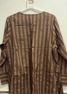 Stylish Striped Brown Kurta