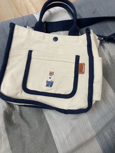 Cute Embroidered Canvas Tote Bag
