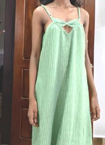 Light Green Crinkle Dress