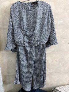Blue Geometric Print Co-ord Set