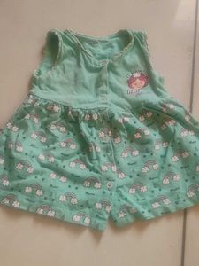 Baby Girls Mint Green Rainbow Dress