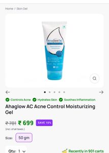 Ahaglow AC Acne Control Moisturizing Gel