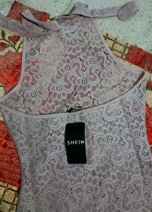 Lace Halter mini dress
