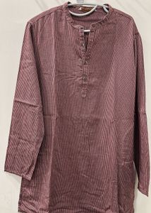 Maroon Striped Kurta