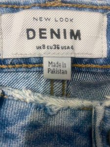 Embroidered Denim Shorts