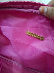 Juicy Couture Pink Velvet Bow Handbag