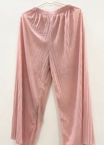 Pink Pleated Palazzo Pants