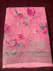 Beautiful Pink Floral Saree