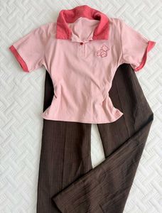 Cute Pink Bear Crop Top