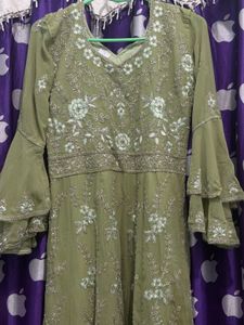Elegant Olive Green Kurta with Dupatta
