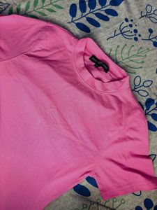 Pink Mock Neck T-Shirt Dress🎀🧞‍♀️