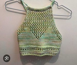 Crochet Knit Halter Top