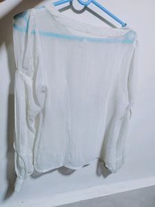 White Full Sleeves Top