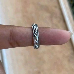 Lotus Fidget Silver Ring