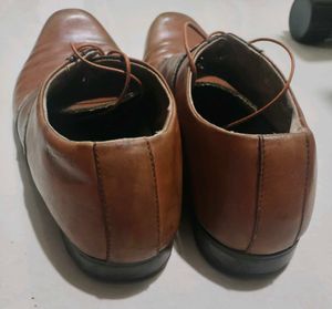 Ruosh Brown Leather Formal Shoes-Proline insoles