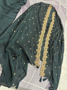 Designer Embroidered 3 piece set💚