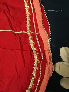 Vibrant Red Ethnic Skirt
