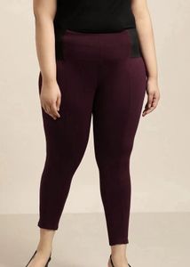 SZTORI Maroon High Waist Leggings