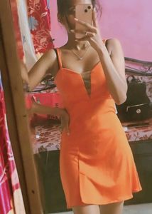 Orange Mini Dress