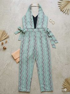 stylish mint green jumpsuit