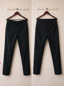 Men's Black Formal Trousers - carrot fit