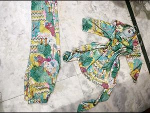 Abstract Tree Print Button-Up &amp; Pants Set