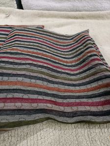 Striped Dress material with dupatta