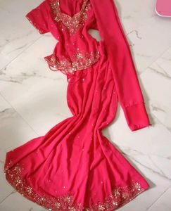 beadedd Pink lehanga only