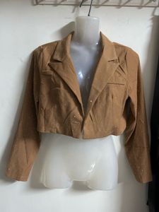 Sparkly Brown Cropped Blazer