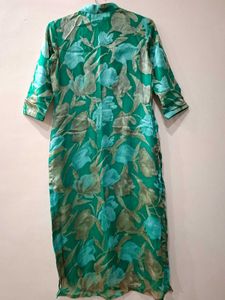 Chiffon Green Floral Print Kurta