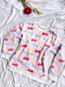 Cute Pink Bow Sweater