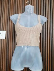 Ribbed Knit Crop Tank Top