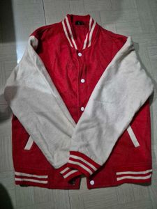 Red &amp; White Varsity Jacket