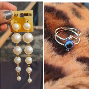 Pack Of 1 Pearl Long Earrings