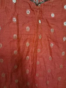 Pantaloons: Red &amp; Gold Embroidered Kurti