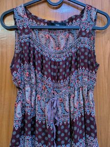 Semi Sheer Paisley Printed Dress 🐗