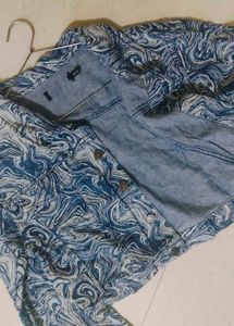 Stylish Patterned Denim Jacket