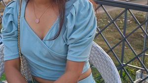 Dhunki Women's  Cute Sky Blue Colour Co-ord