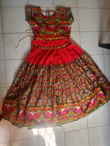 Kutchi Cotton Chaniya Choli Without Dupatta
