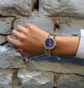 Rose Gold Blue Watch