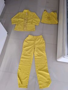 Yellow 3-Piece Pant suit