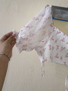 Floral Smocked Off-Shoulder Top