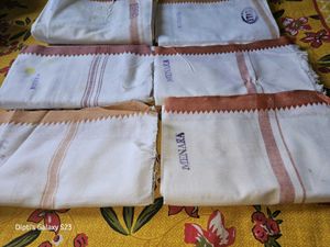 6 White Pure Cotton Gamchhas (Towel)