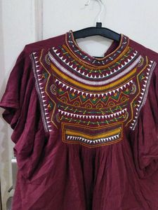Boho Embroidered Tunic Top