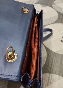Stylish Navy Blue Chain Sling Bag
